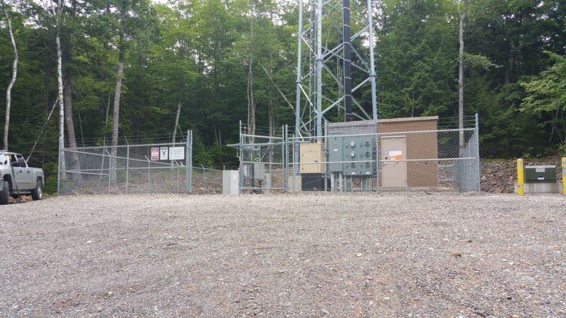 photo of base of communications tower