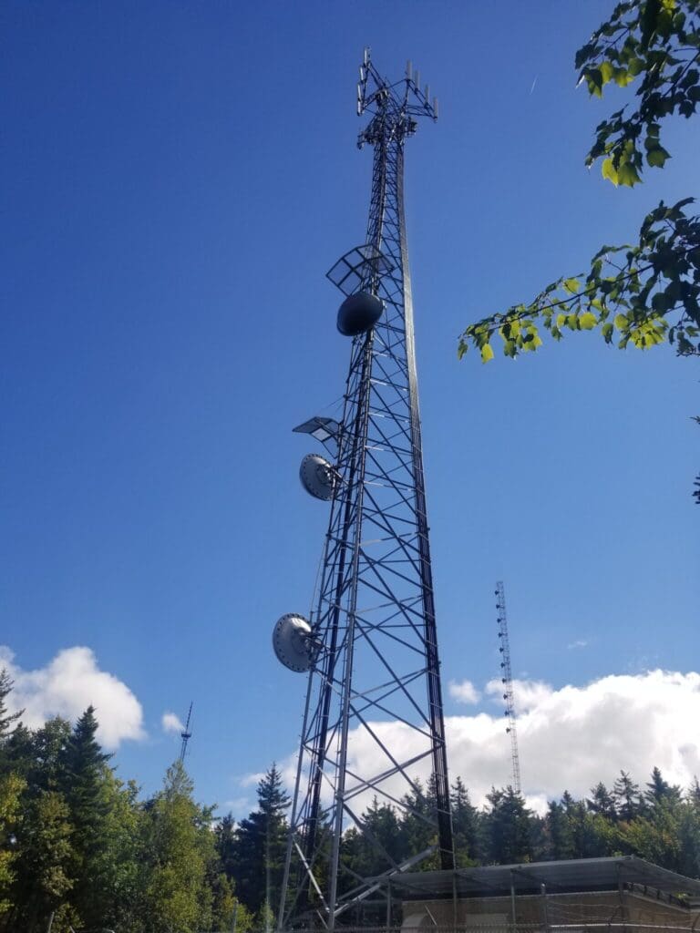 photo of a communications tower